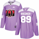 Youth Adidas Ottawa Senators #89 Mikkel Boedker Authentic Purple Fights Cancer Practice NHL Jersey