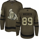 Youth Adidas Ottawa Senators #89 Mikkel Boedker Authentic Green Salute to Service NHL Jersey