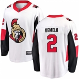 Youth Ottawa Senators #2 Dylan DeMelo Fanatics Branded White Away Breakaway NHL Jersey