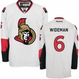 Men's Reebok Ottawa Senators #6 Chris Wideman Authentic White Away NHL Jersey