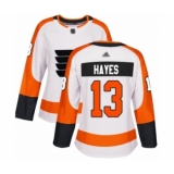 Women's Philadelphia Flyers #13 Kevin Hayes Authentic White Away Hockey Jersey