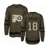 Youth Philadelphia Flyers #18 Tyler Pitlick Authentic Green Salute to Service Hockey Jersey