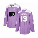 Youth Philadelphia Flyers #13 Kevin Hayes Authentic Purple Fights Cancer Practice Hockey Jersey