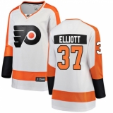 Women's Philadelphia Flyers #37 Brian Elliott Fanatics Branded White Away Breakaway NHL Jersey