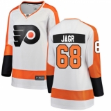 Women's Philadelphia Flyers #68 Jaromir Jagr Fanatics Branded White Away Breakaway NHL Jersey