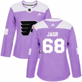 Youth Adidas Philadelphia Flyers #11 Travis Konecny Authentic Purple Fights Cancer Practice NHL Jersey