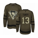 Men's Pittsburgh Penguins #13 Brandon Tanev Authentic Green Salute to Service Hockey Jersey