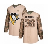 Youth Pittsburgh Penguins #36 Joseph Blandisi Authentic Camo Veterans Day Practice Hockey Jersey