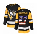 Youth Pittsburgh Penguins #27 Nick Bjugstad Authentic Black USA Flag Fashion Hockey Jersey
