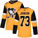 Men's Adidas Pittsburgh Penguins #73 Jack Johnson Premier Gold Alternate NHL Jersey