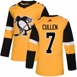 Men's Adidas Pittsburgh Penguins #7 Matt Cullen Premier Gold Alternate NHL Jersey
