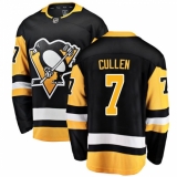 Men's Pittsburgh Penguins #7 Matt Cullen Authentic Black Home Fanatics Branded Breakaway NHL Jersey