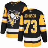 Men's Adidas Pittsburgh Penguins #73 Jack Johnson Premier Black Home NHL Jersey