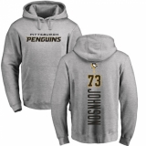 NHL Adidas Pittsburgh Penguins #73 Jack Johnson Ash Backer Pullover Hoodie