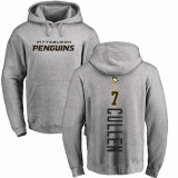 NHL Adidas Pittsburgh Penguins #7 Matt Cullen Ash Backer Pullover Hoodie