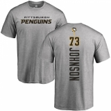 NHL Adidas Pittsburgh Penguins #73 Jack Johnson Ash Backer T-Shirt