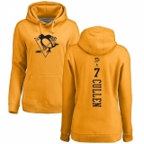 NHL Women's Adidas Pittsburgh Penguins #7 Matt Cullen Gold One Color Backer Pullover Hoodie