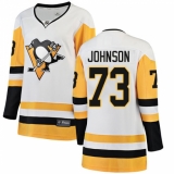Women's Pittsburgh Penguins #73 Jack Johnson Authentic White Away Fanatics Branded Breakaway NHL