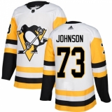 Youth Adidas Pittsburgh Penguins #73 Jack Johnson Authentic White Away NHL Jersey