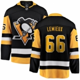 Men's Pittsburgh Penguins #66 Mario Lemieux Fanatics Branded Black Home Breakaway NHL Jersey