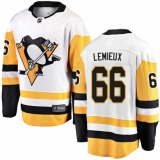 Youth Pittsburgh Penguins #66 Mario Lemieux Fanatics Branded White Away Breakaway NHL Jersey
