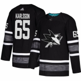 Men's Adidas San Jose Sharks #65 Erik Karlsson Black 2019 All-Star Game Parley Authentic Stitched NHL Jersey