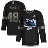 Men's Adidas San Jose Sharks #48 Tomas Hertl Black Authentic Classic Stitched NHL Jersey