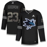 Men's Adidas San Jose Sharks #23 Barclay Goodrow Black Authentic Classic Stitched NHL Jersey