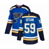 Men's St. Louis Blues #59 Jake Dotchin Authentic Royal Blue Home Hockey Jersey