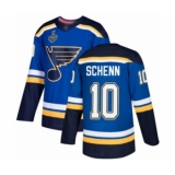 Youth St. Louis Blues #10 Brayden Schenn Authentic Royal Blue Home 2019 Stanley Cup Final Bound Hockey Jersey