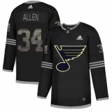 Men's Adidas St. Louis Blues #34 Jake Allen Black Authentic Classic Stitched NHL Jersey