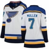 Women's St. Louis Blues #7 Joe Mullen Fanatics Branded White Away Breakaway NHL Jersey