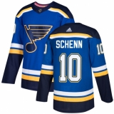 Youth Adidas St. Louis Blues #10 Brayden Schenn Premier Royal Blue Home NHL Jersey