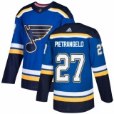 Men's Adidas St. Louis Blues #27 Alex Pietrangelo Authentic Royal Blue Home NHL Jersey