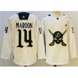 Men's Tampa Bay Lightning #14 Pat Maroon White Stitched Jersey