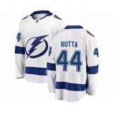 Men's Tampa Bay Lightning #44 Jan Rutta Fanatics Branded White Away Breakaway Hockey Jersey