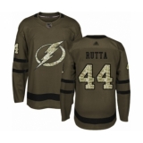 Men's Tampa Bay Lightning #44 Jan Rutta Authentic Green Salute to Service Hockey Jersey