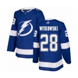 Men's Tampa Bay Lightning #28 Luke Witkowski Authentic Royal Blue Home Hockey Jersey