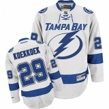 Women's Reebok Tampa Bay Lightning #29 Slater Koekkoek Authentic White Away NHL Jersey