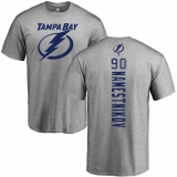 NHL Adidas Tampa Bay Lightning #90 Vladislav Namestnikov Ash Backer T-Shirt