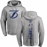 NHL Adidas Tampa Bay Lightning #47 Jonne Tammela Ash Backer Pullover Hoodie