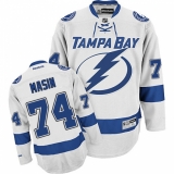 Women's Reebok Tampa Bay Lightning #74 Dominik Masin Authentic White Away NHL Jersey
