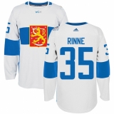 Men's Adidas Team Finland #35 Pekka Rinne Authentic White Home 2016 World Cup of Hockey Jersey