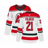 Women's Adidas New Jersey Devils #21 Kyle Palmieri Authentic White Alternate NHL Jersey