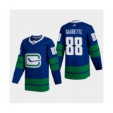 Men's Vancouver Canucks #88 Adam Gaudette 2020-21 Authentic Player Alternate Stitched Hockey Jersey Blue