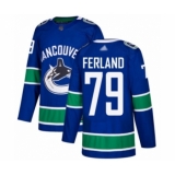 Men's Vancouver Canucks #79 Michael Ferland Authentic Blue Home Hockey Jersey
