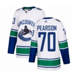 Men's Vancouver Canucks #70 Tanner Pearson Authentic White Away Hockey Jersey
