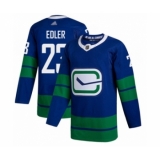 Men's Vancouver Canucks #23 Alexander Edler Authentic Royal Blue Alternate Hockey Jersey