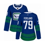 Women's Vancouver Canucks #79 Michael Ferland Authentic Royal Blue Alternate Hockey Jersey