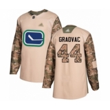 Youth Vancouver Canucks #44 Tyler Graovac Authentic Camo Veterans Day Practice Hockey Jersey